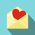 Love letter flat icon Royalty Free Stock Photo