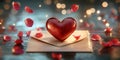 Love Letter Heart Roses Royalty Free Stock Photo
