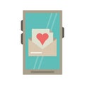 Love letter on samrtphone Royalty Free Stock Photo