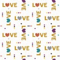 Love letter seamless pattern. Vector illustration.