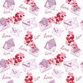 Love letter Valentine seamless texture