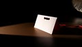 Love letter on wooden desk, a romantic reminder of celebration generated by AI