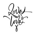 Love is love lettering