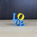 Love lettering gift on valentine in letters