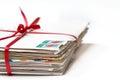 Love Letters tied with a Red Ribbon Royalty Free Stock Photo
