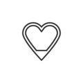 Love level line icon