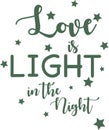 Love is light in the night wordings