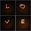 LOVE Lightpainting letters