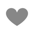 Love, like, feedback, heart grey icon. Symbol of addiction.