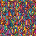 Love line colorful drawing vertical seamless pattern