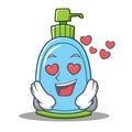 In love liquid soap character cartoon