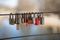 love locks bridge lendkanal carinthia austria forever Royalty Free Stock Photo