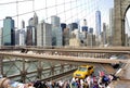 Love locks on the Brooklyn Bridge Royalty Free Stock Photo