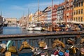 Love Locks on the canal bridge in Nyhavn, Copenhagen Royalty Free Stock Photo