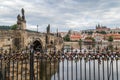 Love locks on a fence in Prague