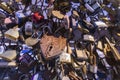 Love locks on a fence Royalty Free Stock Photo