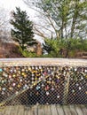 Love Locks on a Fence Walkway near Purgatory Chasm