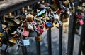Love locks at Nyhavn Royalty Free Stock Photo