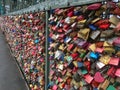 Love Locks - padlocks fastened to the Hohenzollern Bridge Royalty Free Stock Photo