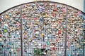 Love locks on a wall in Verona