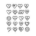 love logo shape bulb text speech vector big set Royalty Free Stock Photo