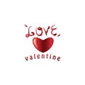 Love logo valentine color illustration design vector
