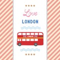 Love London card1 Royalty Free Stock Photo