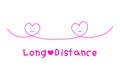 Love long distance sign and symbol Royalty Free Stock Photo