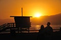 Love on an Los Angeles Beach at Sunset Royalty Free Stock Photo