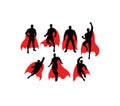 Super People Silhouettes Royalty Free Stock Photo