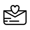 Love mail icon or logo isolated sign symbol vector illustration Royalty Free Stock Photo