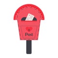 Love mailbox with letter and heart lock. Valentine\'s Day concept