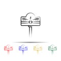 love mailbox multi color style icon. Simple thin line, outline vector of wedding icons for ui and ux, website or mobile