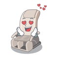 In love massage chair the middle room cartoon Royalty Free Stock Photo