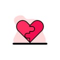 Love Match Vector Concept Icon Illustration Design