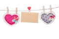 Love message card, valentine's day mother's day heart shape