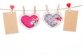 Love message card, valentine's day mother's day heart shape