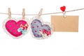 Love message card, valentine's day mother's day heart shape