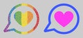 Rainbow Love message Mosaic Icon of Circles Royalty Free Stock Photo