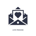 love message icon on white background. Simple element illustration from love & wedding concept Royalty Free Stock Photo