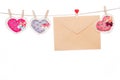 Love message letter, valentine's day mother's day heart shape