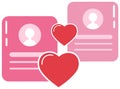 Love Messaging Icon Royalty Free Stock Photo