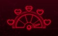 Love meter, heart indicator. Valentines day concept plexus. High speed. Vector stock illustration. Royalty Free Stock Photo