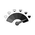 Love meter heart indicator. Vector Illustration. Royalty Free Stock Photo