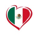 Love Mexico emblem colored