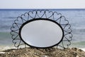 Love mirror on the beach