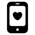 love mobile, cellphone black