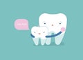 Love Mom , tooth and teeth of dental concept