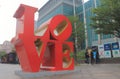 Love monument at Taipei 101 Taiwan Royalty Free Stock Photo