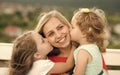 Love of mother. Happy childhood, family, love Royalty Free Stock Photo